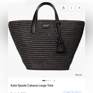 Kate Spade Black Woven Tote